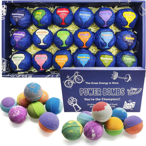 Men's Bath Bombs Sports Gift Set. 18 Moisturizing Bath Bombs for Men! Best Gifts for Husband, Boyfriend & Sport Fans