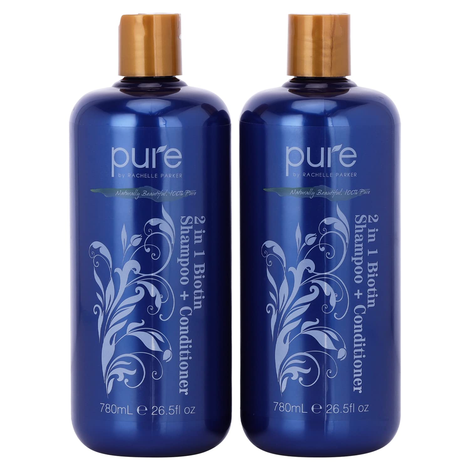 Biotin Shampoo & Conditioner 2-in-1 Combo for Thicker, Healthier Hair 2-in-1 Shampoo + Conditioner in 1!! (2 Big Bottles included)