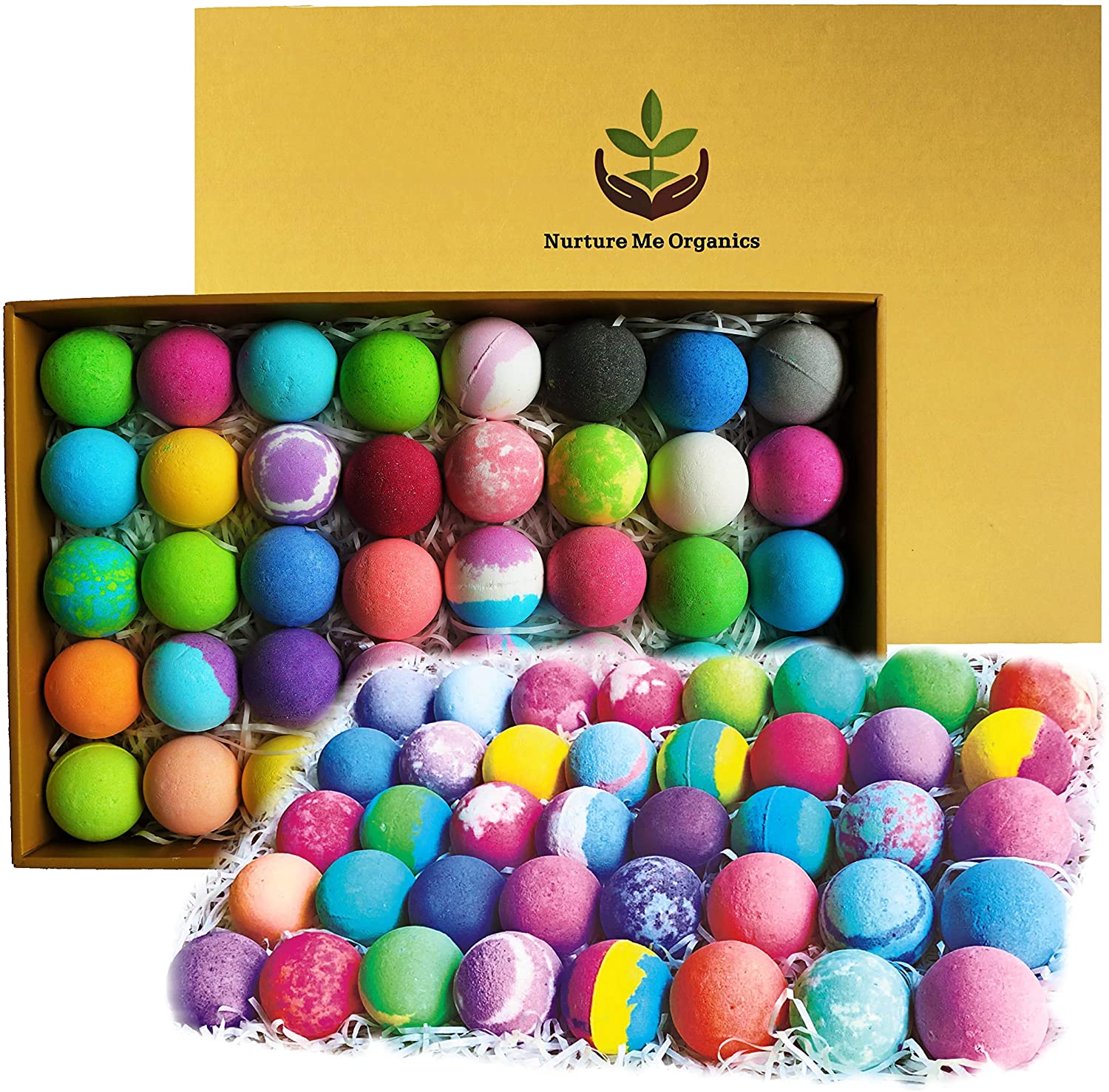 Natural Bath Bombs 40-Piece Gift Set Nurture Me Organic