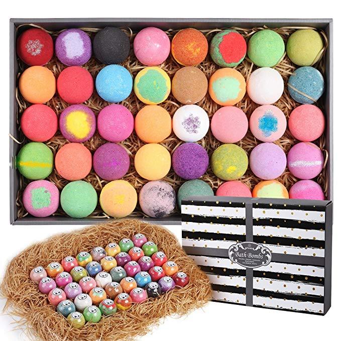 Purelis Natural Bath Bomb Gift Set. Bath Bombs for Kids, Women & Men. Makes Best Gift Set for Christmas! Each Individually Wrapped (40 Count - ardenorganics.com